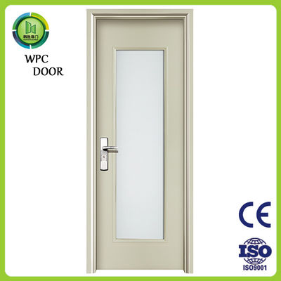 Harga yang bagus Pintu masuk WPC Kaca Waterproof Kayu padat Ketebalan 45mm Penggunaan dapur on line