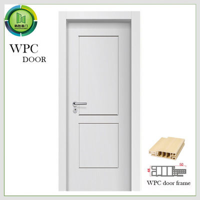Harga yang bagus Pinturan tahan api WPC Pintu Waterproof Komposit 700mm Lebar Kamar Tidur Penggunaan on line