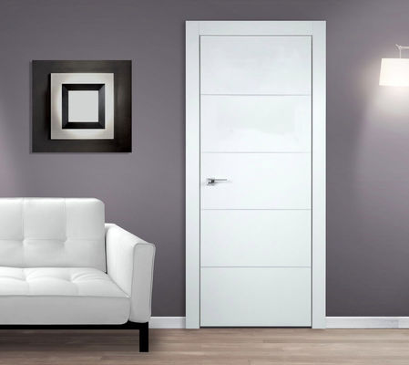 Harga yang bagus WPC Lukisan Pintu Interior, Solid Foam Putih Pintu Kamar Tidur Kayu Ketebalan 45mm on line