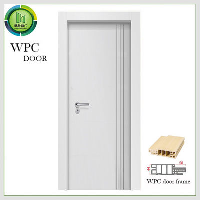 Harga yang bagus Isolasi Suara Lukisan Interior WPC Pintu 2050mm Panjang Penggunaan Kamar Tidur on line