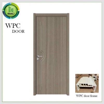 Harga yang bagus WPC Solid Core Pintu internal, Pintu panel kayu Lebar 600mm on line