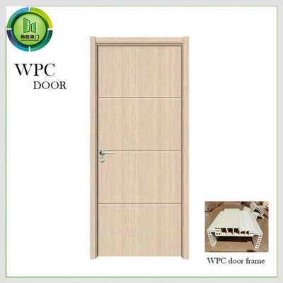 Harga yang bagus Termit Proof WPC Pintu Kayu PVC kulit Selesai Fire Retardant Penggunaan kamar tidur on line