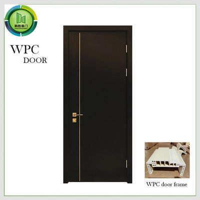 Harga yang bagus Formaldehida Bebas Interior WPC Pintu Kayu 800mm Lebar Villa Pintu Kamar Tidur on line