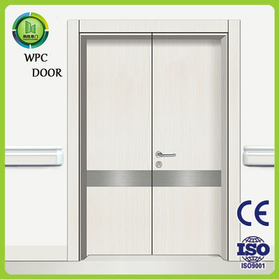 Harga yang bagus Rumah Sakit Waterproof Pintu Ganda, WPC Pintu Kaca Ganda Anti Serangga on line