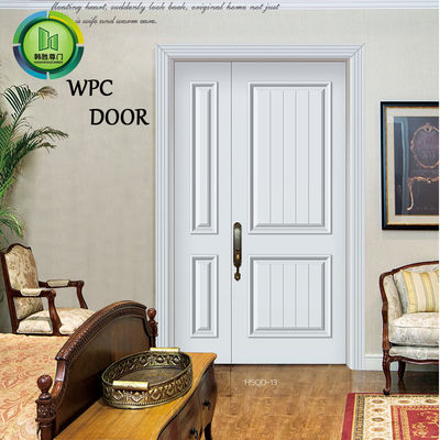 Harga yang bagus Komposisi WPC Modern Pintu Masuk Ganda Laminasi PVC Penggunaan Hotel on line