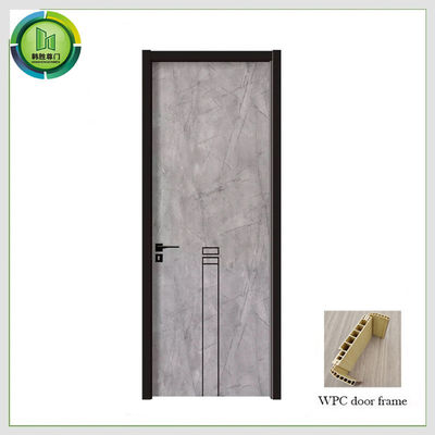 Harga yang bagus Rumah Gaya Pintu Interior UPVC Komposit WPC Kulit Penggunaan Kamar Tidur on line