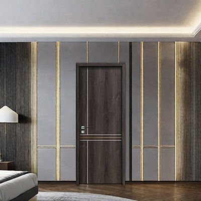 Harga yang bagus Ukuran standar 2100*600*45mm Soundproof Customisable WPC Hollow Door untuk penggunaan perumahan dan komersial on line