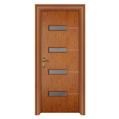 Harga yang bagus WPC Glass Door pintu komposit kedap suara cocok untuk kamar tidur ruang tamu dan ruang kantor dengan desain anti rayap on line