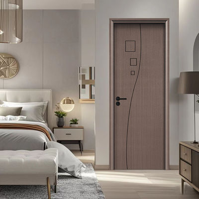 Harga yang bagus Pintu Interior WPC Tahan Lembab pintu komposit berongga tahan lama kedap suara dan insulasi panas untuk ruang interior perumahan dan komersial on line