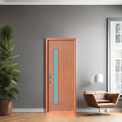 Harga yang bagus Energy dan Soundproof WPC Kaca Pintu dengan panel komposit berongga Konstruksi Cocok untuk interior perumahan modern on line