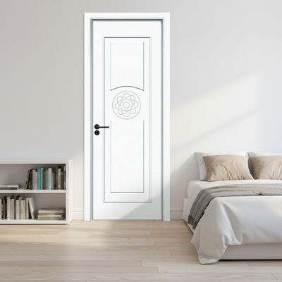 Pintu WPC Lukisan ramah lingkungan pintu interior dengan desain kedap suara tahan lembab dan perawatan permukaan yang dapat disesuaikan