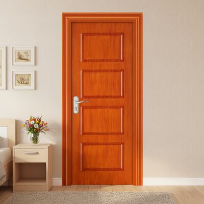 Harga yang bagus Pintu WPC lukisan pintu komposit modern berongga dengan rangka WPC tahan lama konstruksi tahan lembab dan kedap suara untuk interior on line