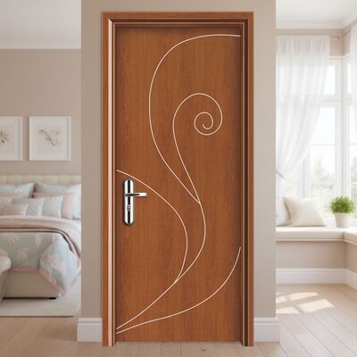 Harga yang bagus Pintu Interior WPC yang tahan lama Pintu Komposit Kerongkong dengan Kekuatan Superior Ketahanan Kelembaban dan Insulasi Panas Energi on line