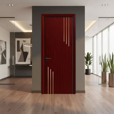 Pintu WPC berongga Pintu komposit dengan pemeliharaan rendah dan daya tahan tinggi Cocok untuk interior perumahan dan komersial