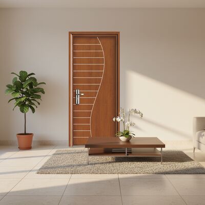 Pintu Interior WPC berongga dirancang untuk interior dengan bahan komposit tahan kelembaban dan penampilan ramping modern untuk berbagai ruangan