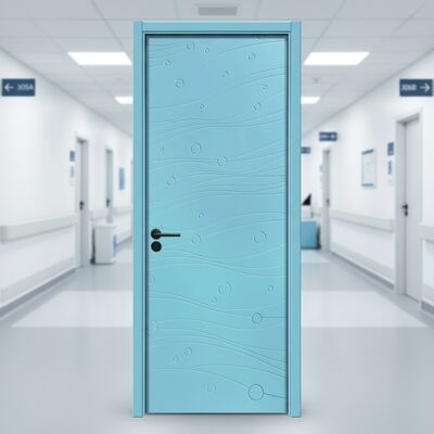 Harga yang bagus Lukisan WPC Pintu pintu komposit kedap suara dan terisolasi panas ideal untuk aplikasi interior perumahan dan komersial on line