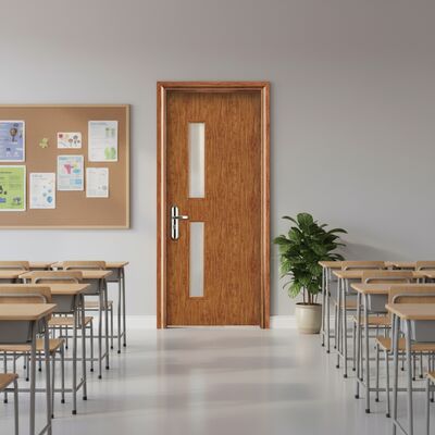 Harga yang bagus Pintu kaca WPC tahan rayap dengan panel komposit berongga yang dirancang untuk tahan kelembaban dan isolasi panas on line