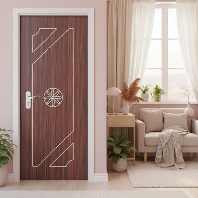 Harga yang bagus Pintu interior WPC tahan kelembaban Pintu komposit berongga dengan isolasi panas untuk interior perumahan dan komersial on line